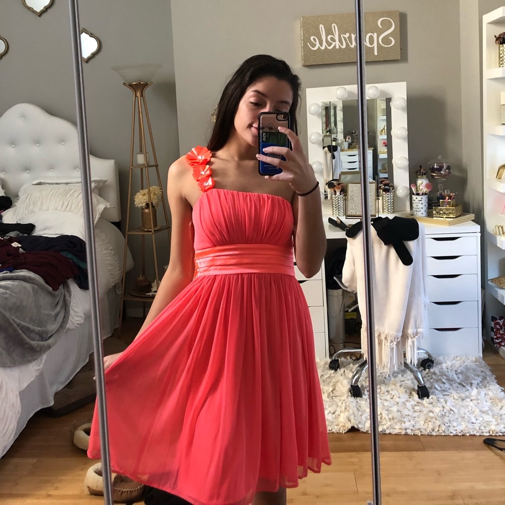 Elegant coral dress